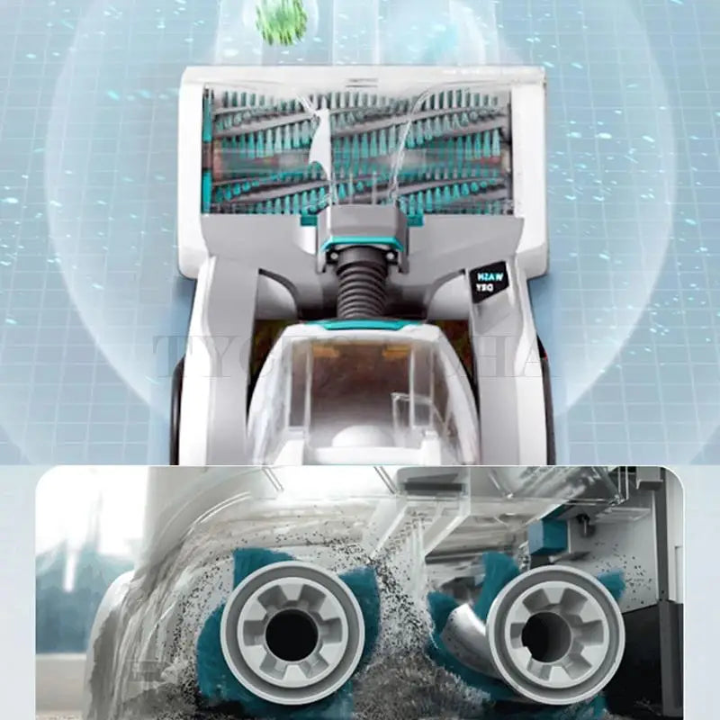 50℃ Floor Scrubber Dryer Machine For Fabric Carpet Sweeping 99% Mite Removal For Hotel Cleaning Scrubbing Home Appliance 16KPa