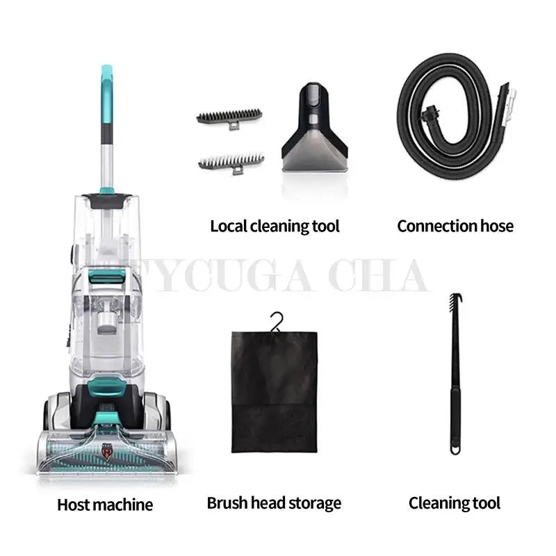 50℃ Floor Scrubber Dryer Machine For Fabric Carpet Sweeping 99% Mite Removal For Hotel Cleaning Scrubbing Home Appliance 16KPa