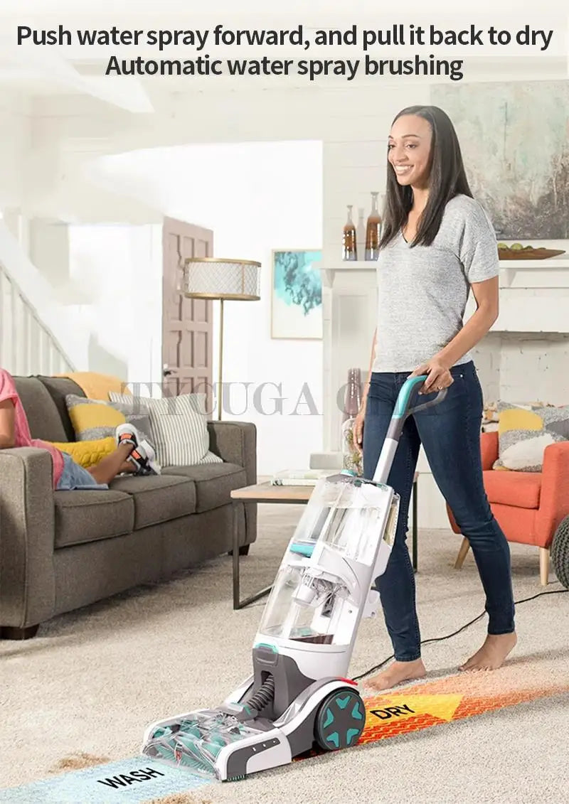 50℃ Floor Scrubber Dryer Machine For Fabric Carpet Sweeping 99% Mite Removal For Hotel Cleaning Scrubbing Home Appliance 16KPa
