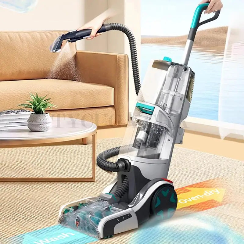 50℃ Floor Scrubber Dryer Machine For Fabric Carpet Sweeping 99% Mite Removal For Hotel Cleaning Scrubbing Home Appliance 16KPa