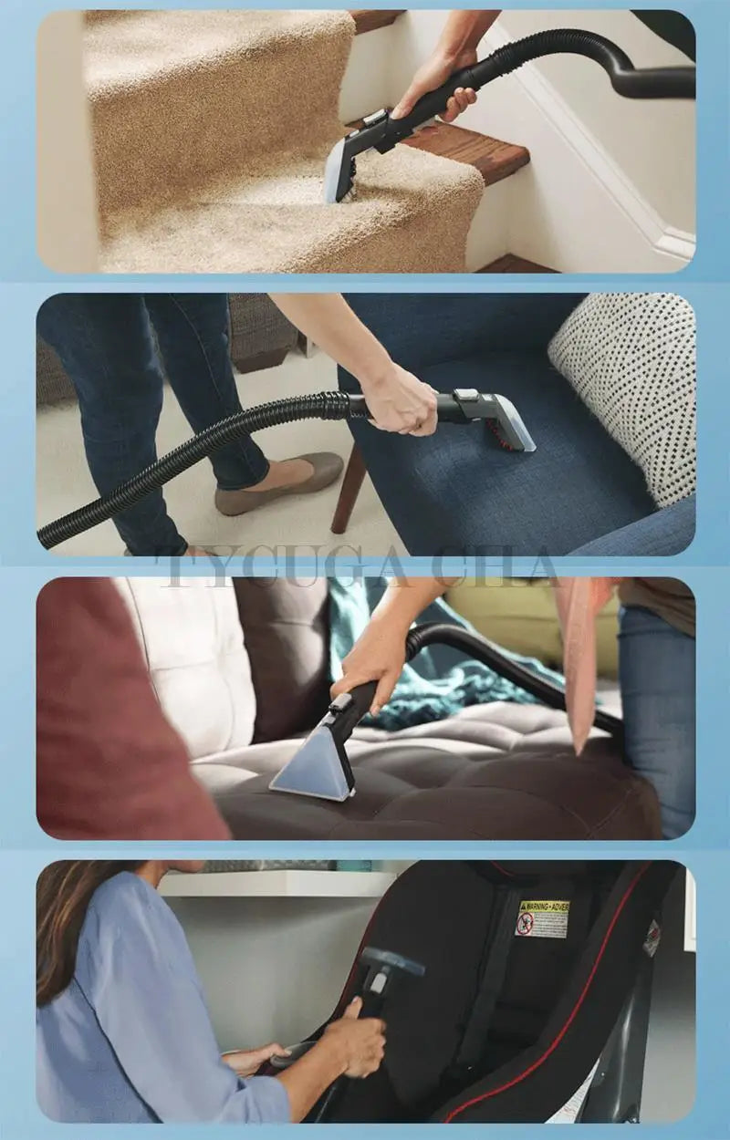 50℃ Floor Scrubber Dryer Machine For Fabric Carpet Sweeping 99% Mite Removal For Hotel Cleaning Scrubbing Home Appliance 16KPa