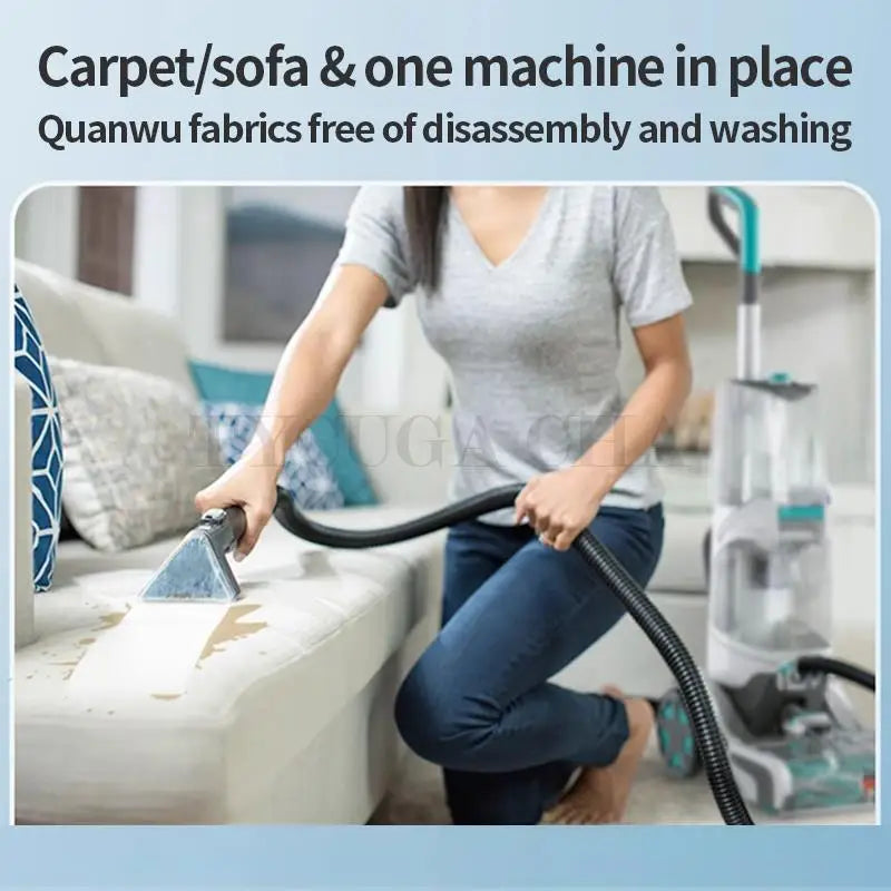 50℃ Floor Scrubber Dryer Machine For Fabric Carpet Sweeping 99% Mite Removal For Hotel Cleaning  Scrubbing Home Appliance 16KPa